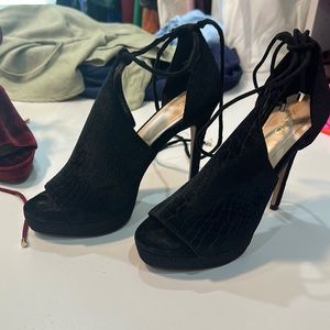 Aldo peep toe bootie heels